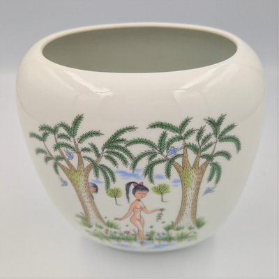 Hand-Painted Porcelain Vase by Peynet for Rosenthal, 1950s-WK-1768570