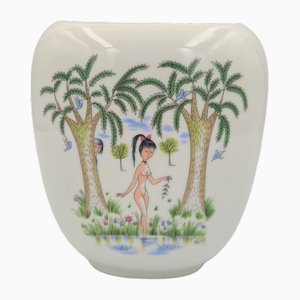 Hand-Painted Porcelain Vase by Peynet for Rosenthal, 1950s-WK-1768570