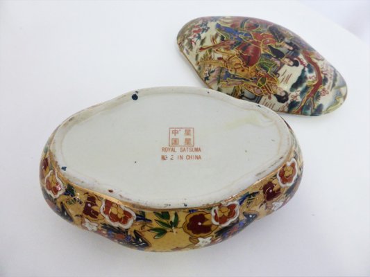 Hand-Painted Satsuma Pottery Set, 1950s, Set of 4-KNM-946490