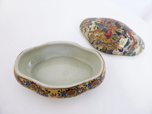 Hand-Painted Satsuma Pottery Set, 1950s, Set of 4-KNM-946490