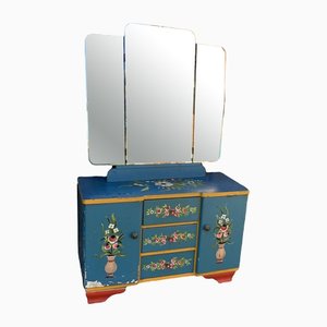 Hand Painted Wooden Dressing Table, 1940s-OXJ-1309287