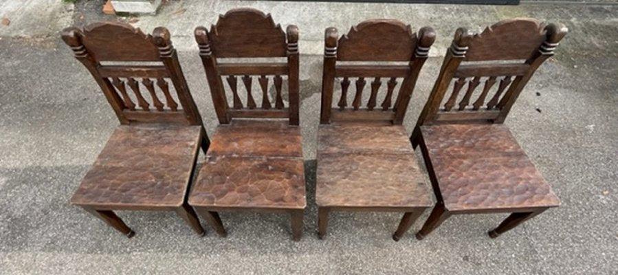 Handcrafted Indonesian Woodend Chairs, Set of 4-BNU-1334653