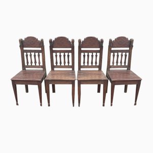 Handcrafted Indonesian Woodend Chairs, Set of 4-BNU-1334653