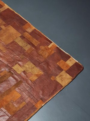 Handcrafted Leather Rug, 1970s-XFS-1357535