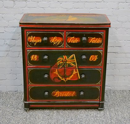 Handmade and Handpainted Chest of Drawers, 1950s-QFD-974803