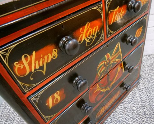 Handmade and Handpainted Chest of Drawers, 1950s-QFD-974803