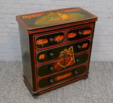 Handmade and Handpainted Chest of Drawers, 1950s-QFD-974803