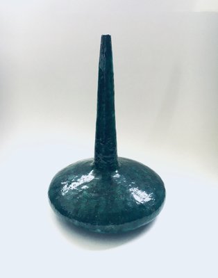 Handmade Art Pottery Ceramic Fluted Vase, Belgium, 1970s-RQV-1238844