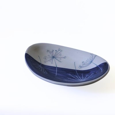 Handmade Blue and White Dish from Höganäs, Sweden-JKV-1786130