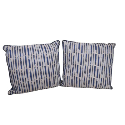 Handmade Blue Wool Kilim Cushions, Set of 2-TCS-1170384