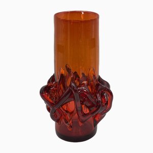 Handmade Flower Vase by Jerzy Słuczan-Orkusz für Krakowski Instytut Szkła, Poland, 1970s-CZ-1750066