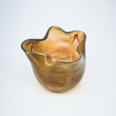 Handmade Glass Bowl by Helmut W. Hundstorfer, Austria, 1980s-GLD-1726456