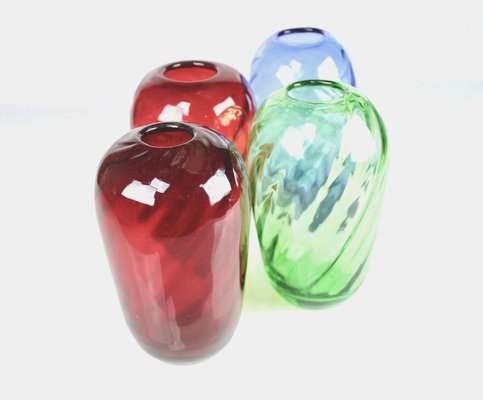 Handmade Glass Vases by Monica Bratt for Reijmyre, Set of 4-HYQ-1230710