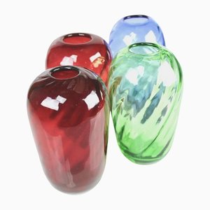 Handmade Glass Vases by Monica Bratt for Reijmyre, Set of 4-HYQ-1230710