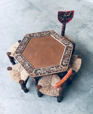 Handmade Medieval Knight Coffee or Side Table, 1960s-RQV-932833