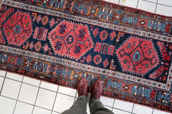 Handmade Middle Eastern Style Hamadan Runner, 1920s-JZV-1752412