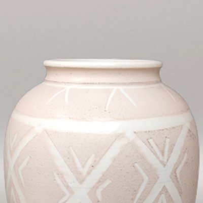 Handmade Pink Vases in Ceramic by Deruta, Italy, 1960s-QGR-1283244