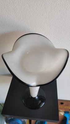 Handmade Vase in Black and White Murano Glass-AKW-2027232