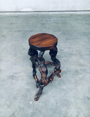 Handmade Vinewood & Oak Bar Stool, 1950s-RQV-1761605