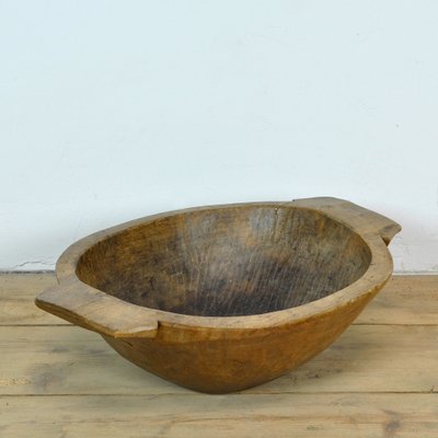 Handmade Wooden Dough Bowl, 1920s-IW-1385942