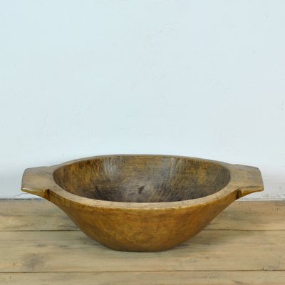 Handmade Wooden Dough Bowl, 1920s-IW-1385942