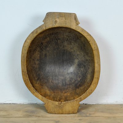 Handmade Wooden Dough Bowl, 1920s-IW-1385942