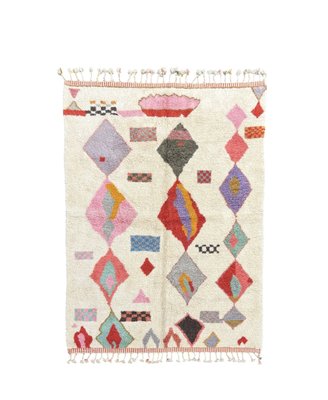 Handwoven Colorful Geometric Wool Rug-QJU-2033265