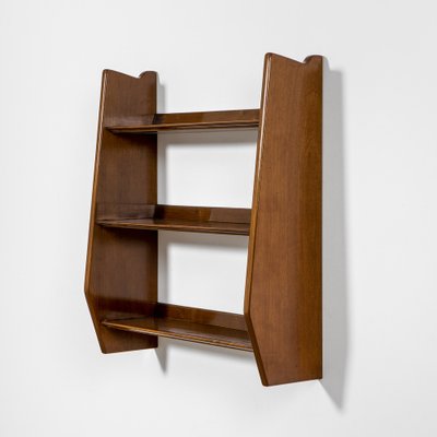 Hanging Bookcase with 3 Wooden Shelves by Ignazio Gardella, 1950s-FWM-1162254