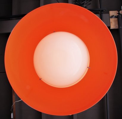 Hanging Lamp in Orange by Achille & Pier Giacomo for Kartell, 1959-EZZ-1264603