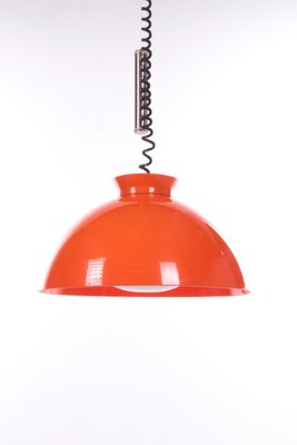 Hanging Lamp in Orange by Achille & Pier Giacomo for Kartell, 1959-EZZ-1264603