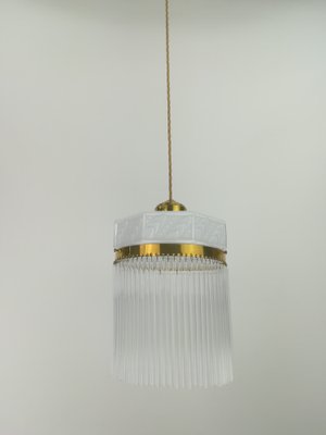 Hanging Lamp with Glass Rods, France, 1920s-KDB-1448936