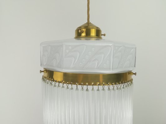 Hanging Lamp with Glass Rods, France, 1920s-KDB-1448936