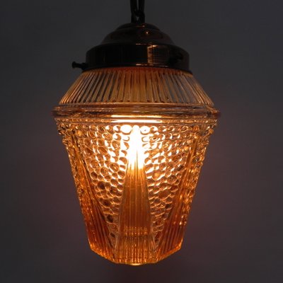 Hanging Lamp with Glass Shade, 1950s-TL-851900