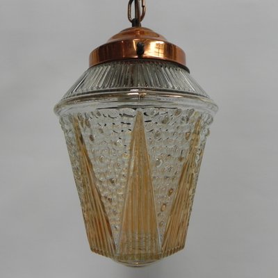 Hanging Lamp with Glass Shade, 1950s-TL-851900