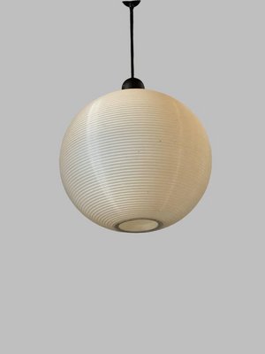 Hanging Single Pendant Lamp with Spherical Lampshade, 1960s-GYX-1286698