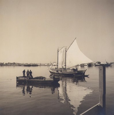 Hanna Seidel, Colombian Boat, Black and White Photograph, 1960s-DYV-1446659