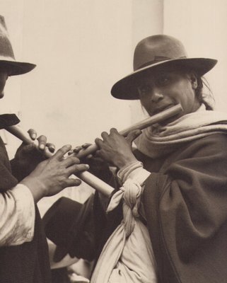 Hanna Seidel, Ecuadorian Indigenous Musicians, Black and White Photograph, 1960s-DYV-1397880