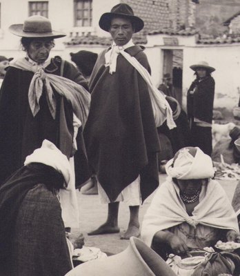 Hanna Seidel, Ecuadorian Market Vendors, Black and White Photograph, 1960s-DYV-1396074