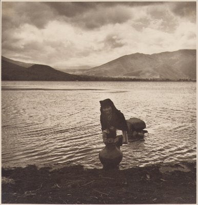 Hanna Seidel, Ecuadorian Woman in Lake, Black and White Photograph, 1960s-DYV-1397879