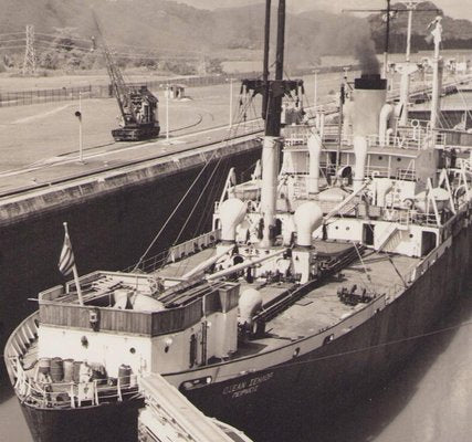 Hanna Seidel, Panama Canal Ship, Black and White Photograph, 1960s-DYV-1382418