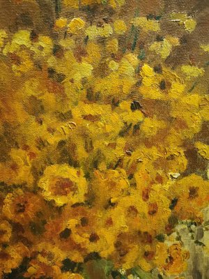 Hans Geissel, Daisies, Oil, Framed-BGS-1268585