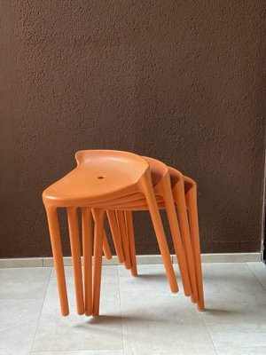 Happy 491 Stools by Cristian Gori for Pedrali, Italy, 1980s, Set of 4-PYA-1789420