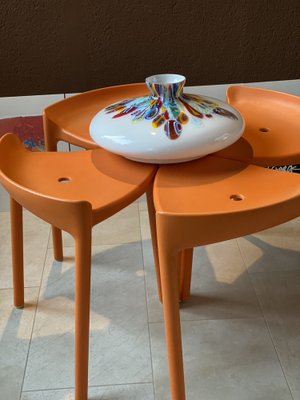 Happy 491 Stools by Cristian Gori for Pedrali, Italy, 1980s, Set of 4-PYA-1789420