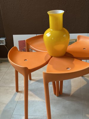 Happy 491 Stools by Cristian Gori for Pedrali, Italy, 1980s, Set of 4-PYA-1789420