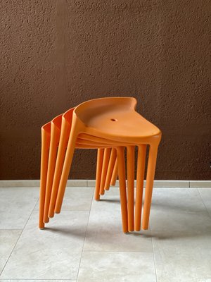 Happy 491 Stools by Cristian Gori for Pedrali, Italy, 1980s, Set of 4-PYA-1789420