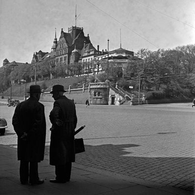 Harbor Hospital at Hamburg St. Pauli and People, Germany 1938, Printed 2021-DYV-992042