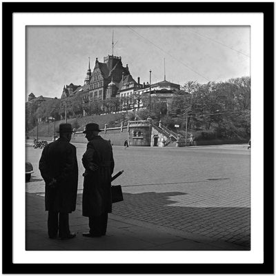 Harbor Hospital at Hamburg St. Pauli and People, Germany 1938, Printed 2021-DYV-992042