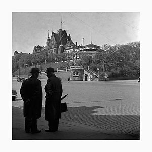 Harbor Hospital at Hamburg St. Pauli and People, Germany 1938, Printed 2021-DYV-992042