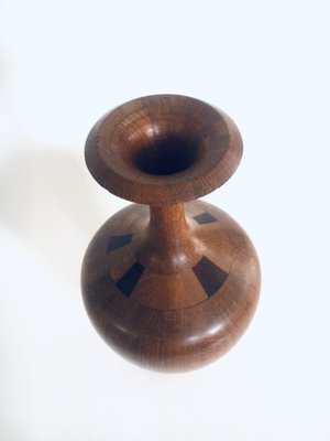 Hardwood Art Vase by Maurice Bonami for De Coene Frères, Belgium, 1950s-RQV-1388863