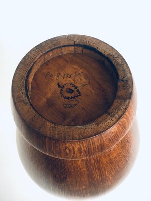 Hardwood Art Vase by Maurice Bonami for De Coene Frères, Belgium, 1950s-RQV-1388863